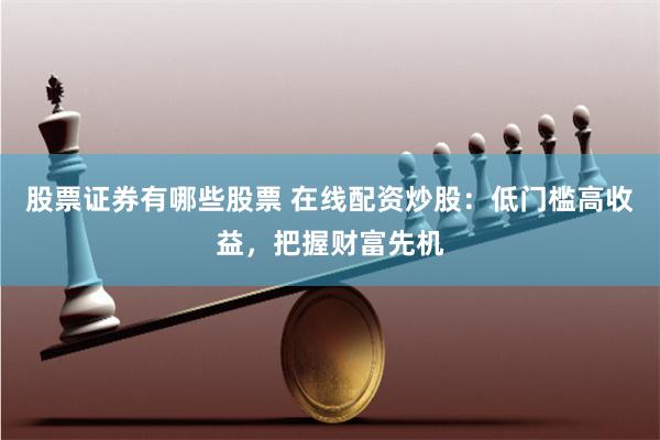 股票证券有哪些股票 在线配资炒股：低门槛高收益，把握财富先机